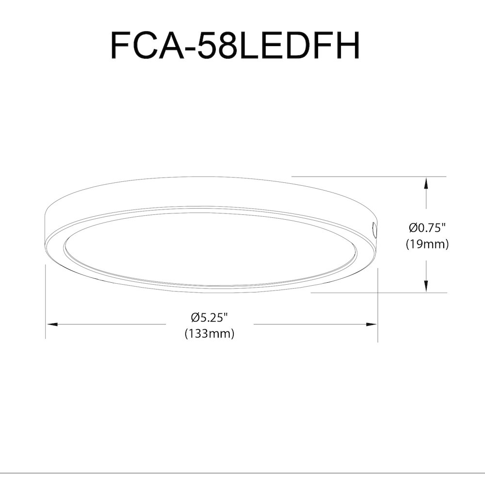 8W Matte White Flush Mount. Picture 2