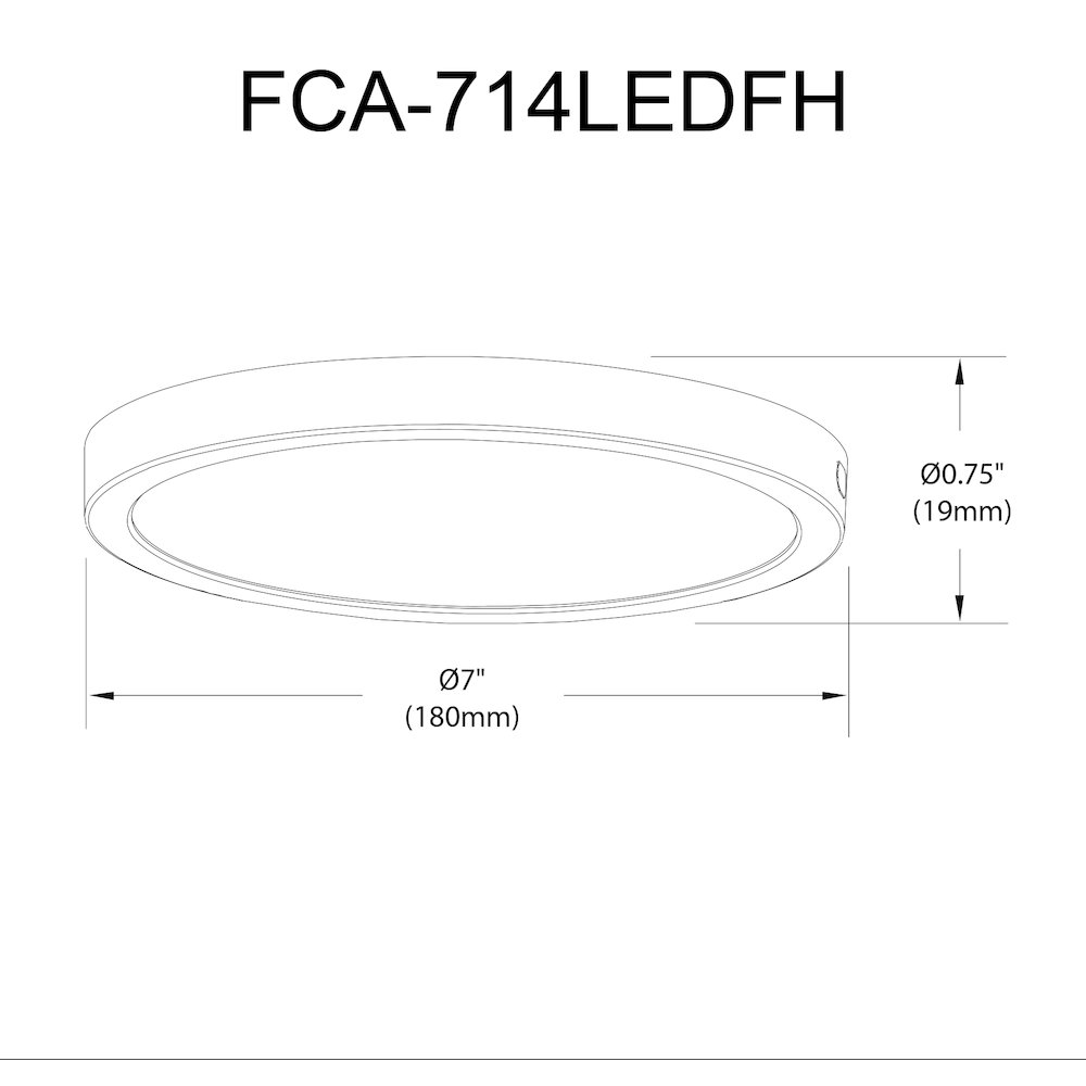 14W Matte Black Flush Mount. Picture 2