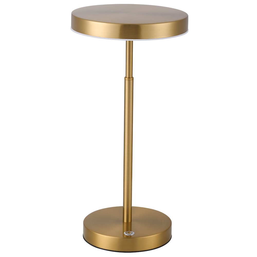 10W Table Lamp, Aged Brass w/ White Acrylic Diffuser. Picture 1