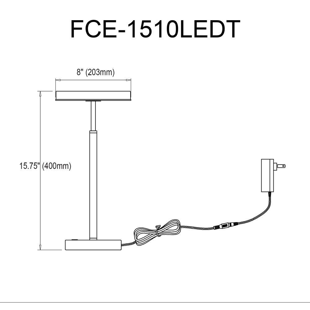 10W Table Lamp, SN, WH Acrylic Diff. Picture 4