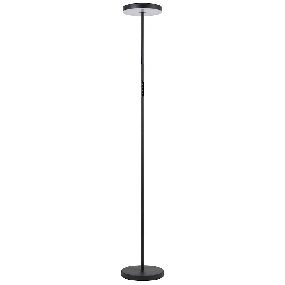 30W Floor Lamp Sand Black with White Acrylic Diffuser. Picture 1