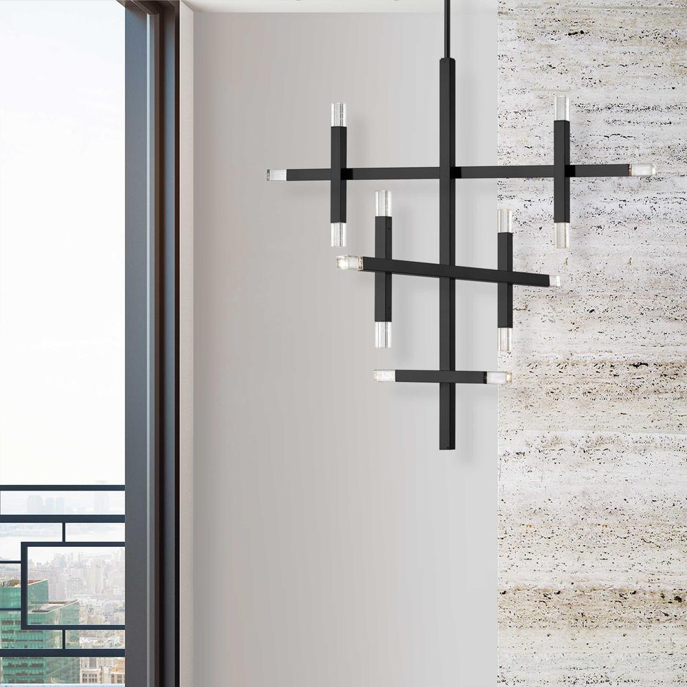 42W Chandelier, MB, Acrylic Diffuser. Picture 2