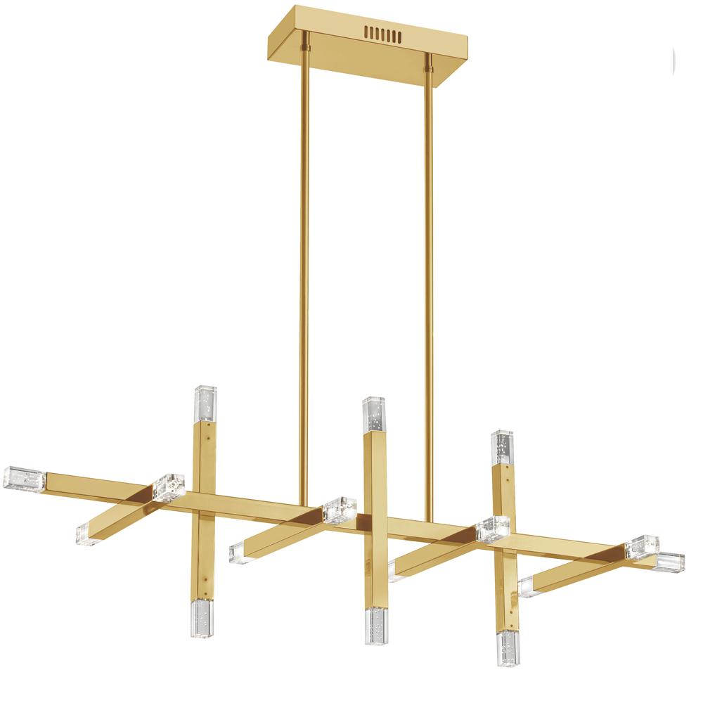 48W Horiz Chandelier, AGB, Acrylic Diffuser. Picture 1