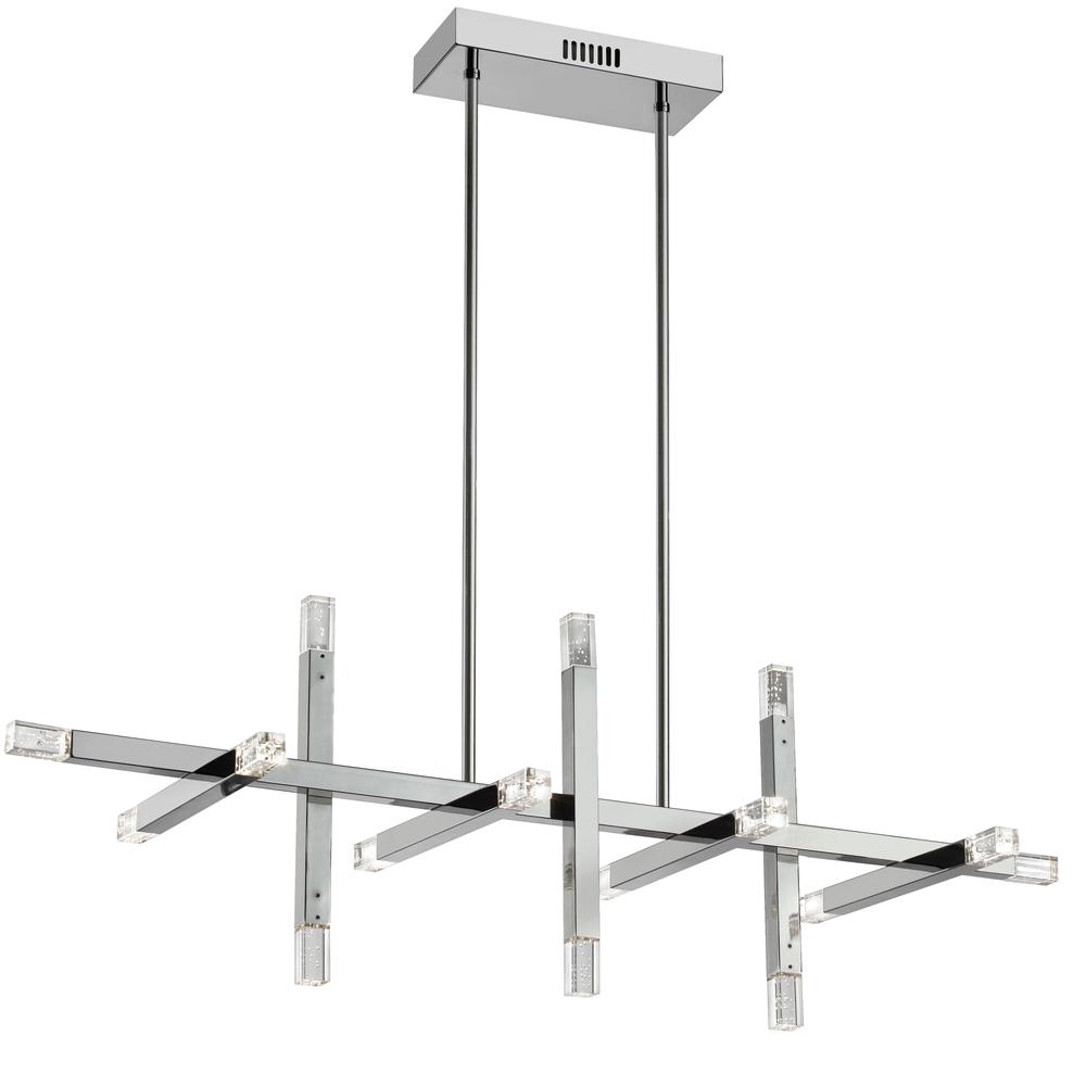 48W Horiz Chandelier, PC, Acrylic Diffuser. Picture 1