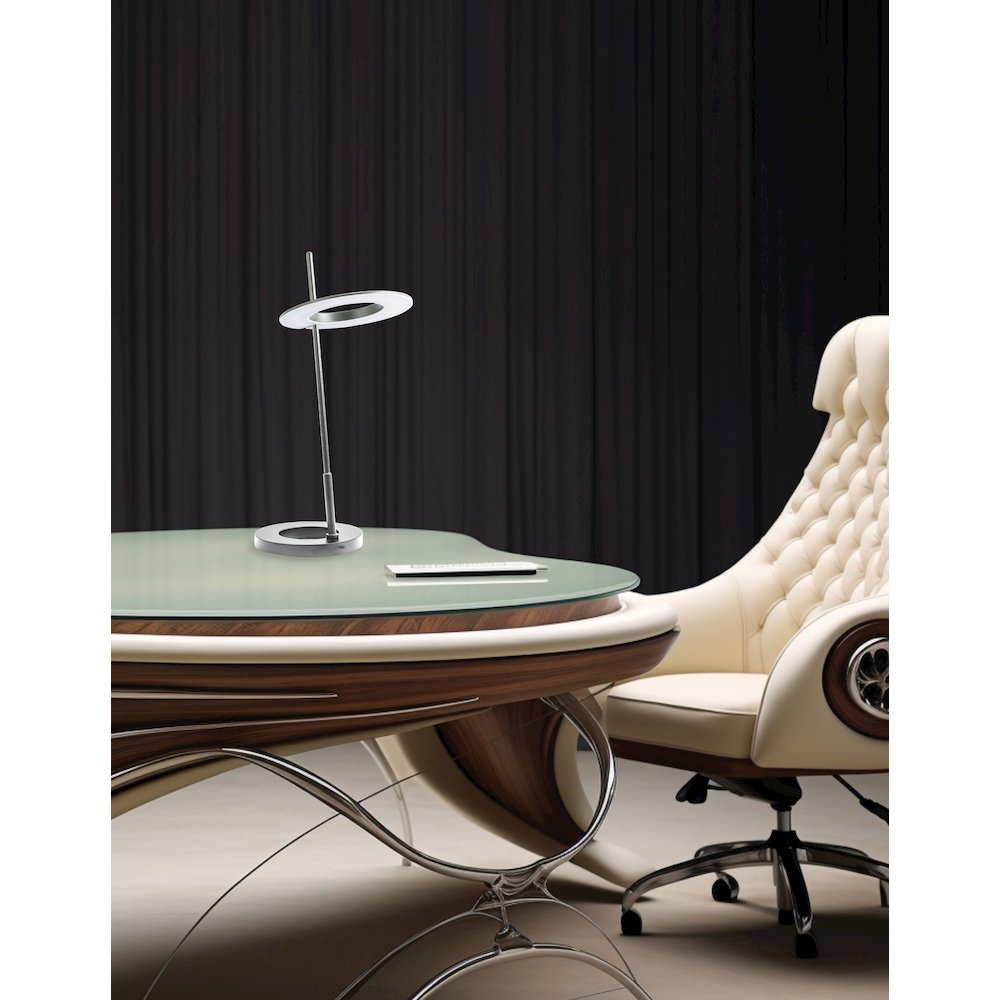 11W Table Lamp Satin Chrome. Picture 3
