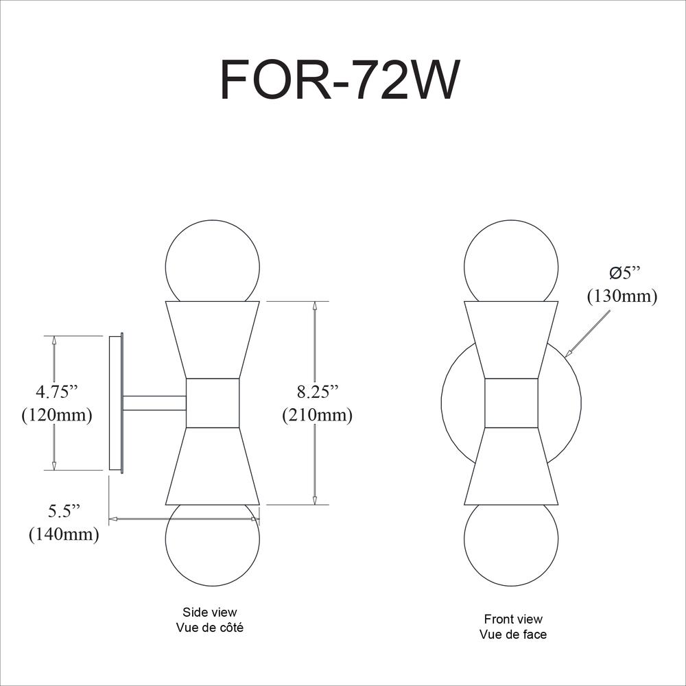 2LT Incandescent Wall Sconce, MB & PC. Picture 2