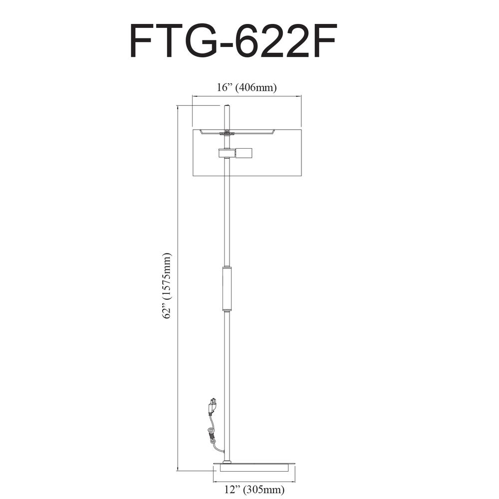 1LT Incandescent Floor Lamp, MB, WH Shade. Picture 5