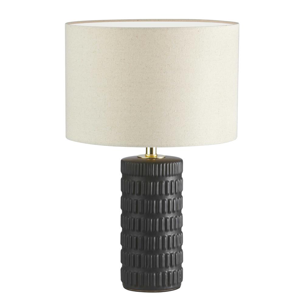 1LT Incandescent Table Lamp, MB, BG Shade. Picture 1