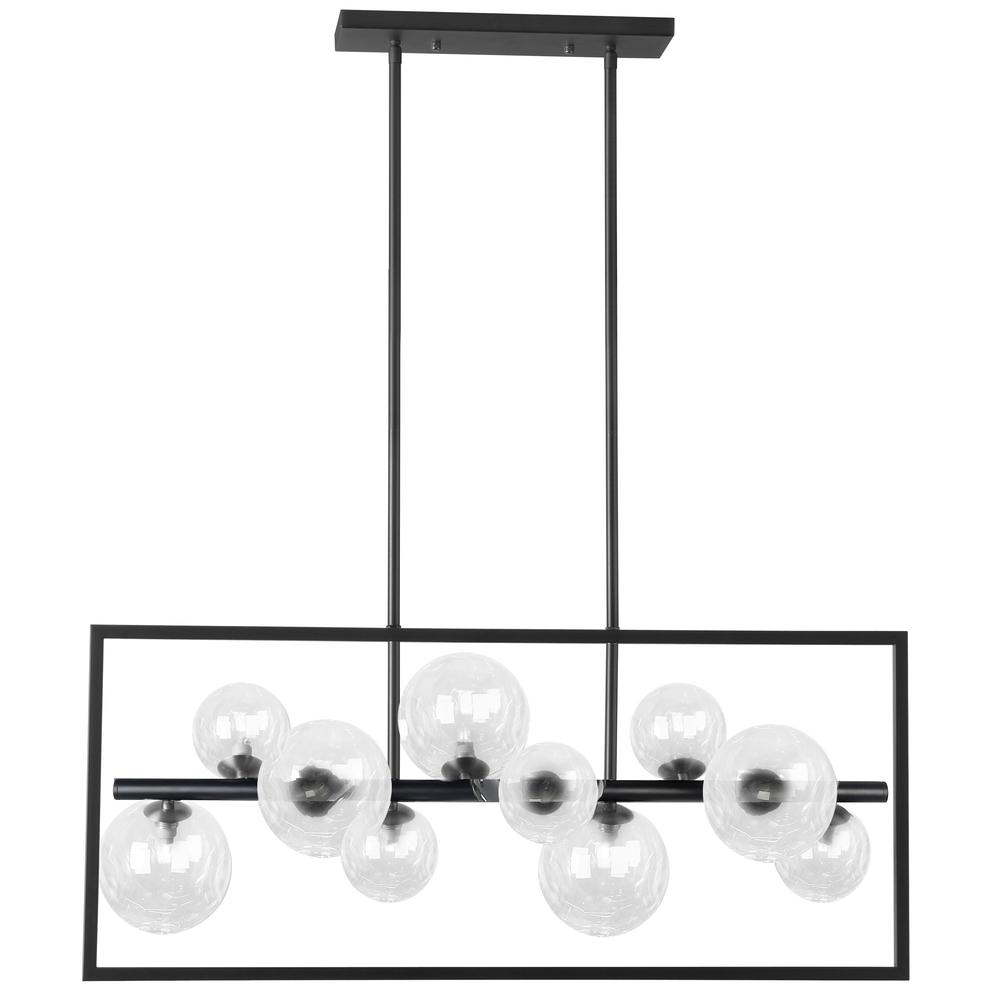 10LT Halogen Horiz Pendant, MB, Clear Glass. Picture 1