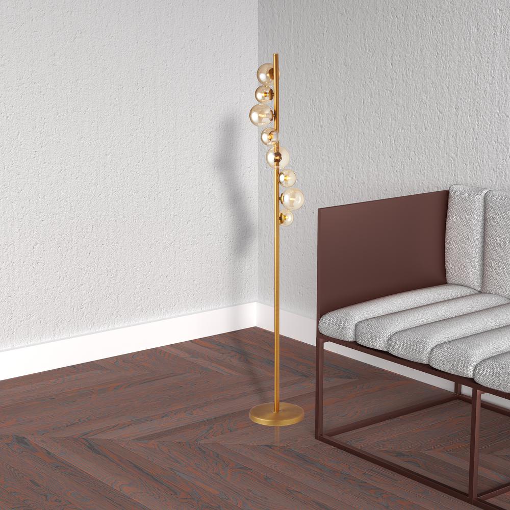 8LT Halogen Floor Lamp VB, Champagne Glass. Picture 2