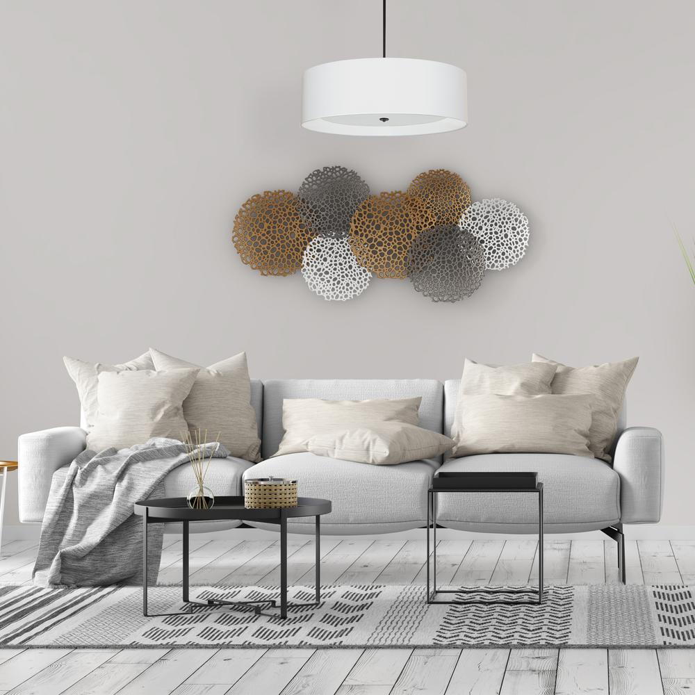 4LT Incan Pendant, MB, WH Shade, WH Diffuser. Picture 2