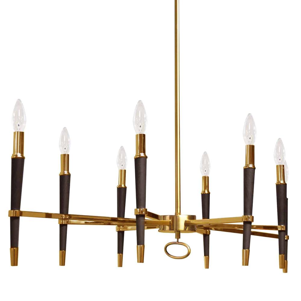 8LT Incandescent Horizontal Chandelier, VB Finish. Picture 1