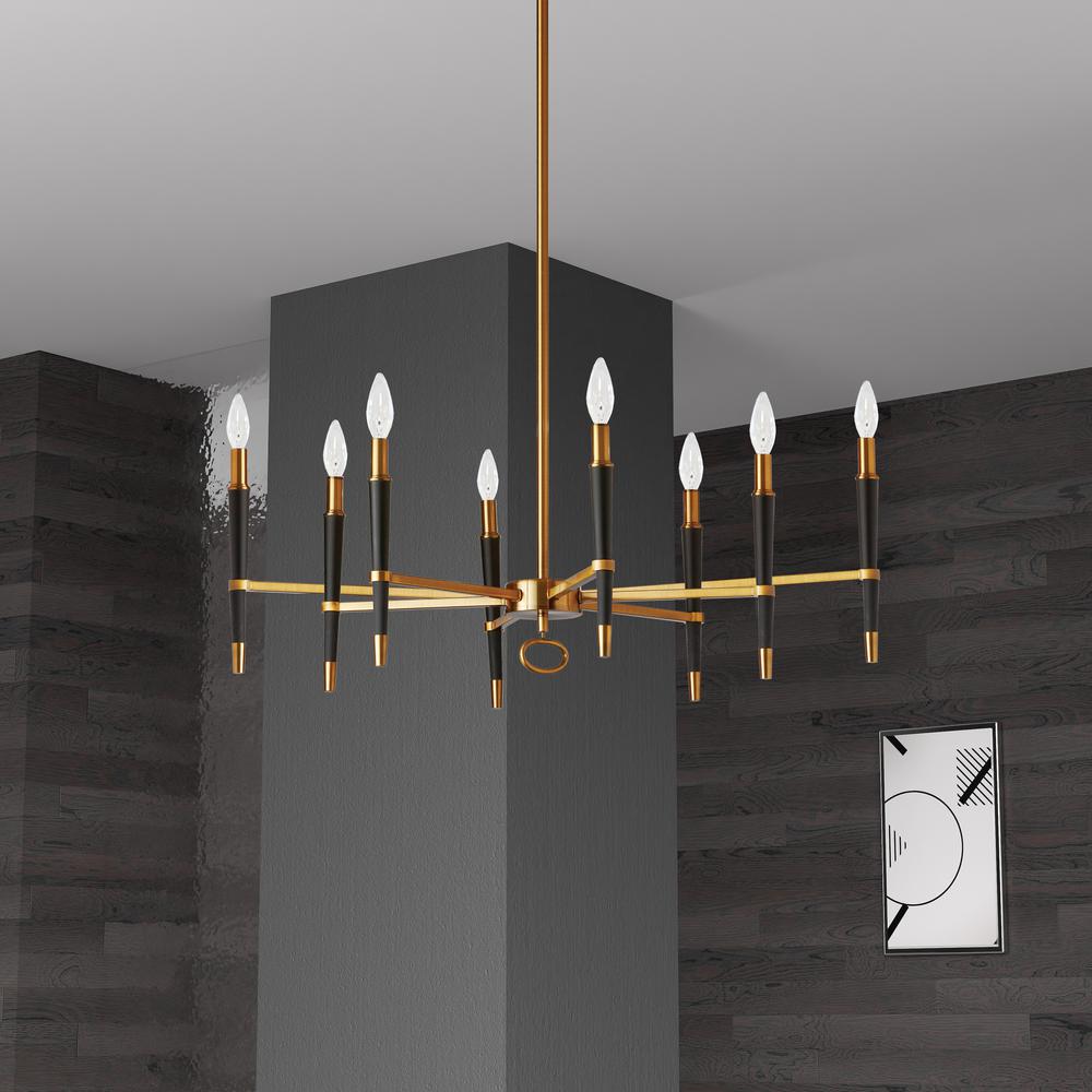 8LT Incandescent Horizontal Chandelier, VB Finish. Picture 2