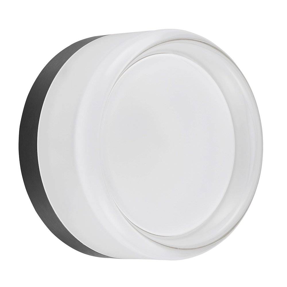 15W Wall Sconce Matte Black with Clear & Frosted Acrylic Diffuser. Picture 1