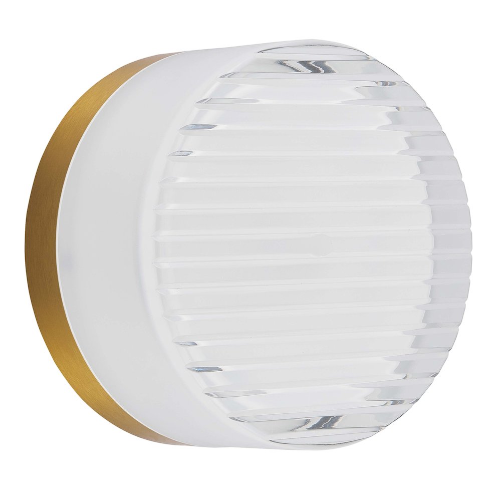 15W Wall Sconce Aged Brass with Clear & Frosted Acrylic Diffuser. Picture 1