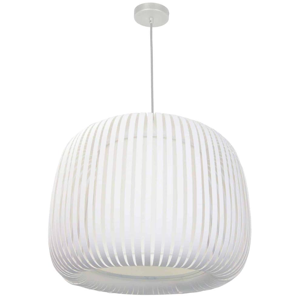 1LT Pendant Slit Shade Linda White White. Picture 1
