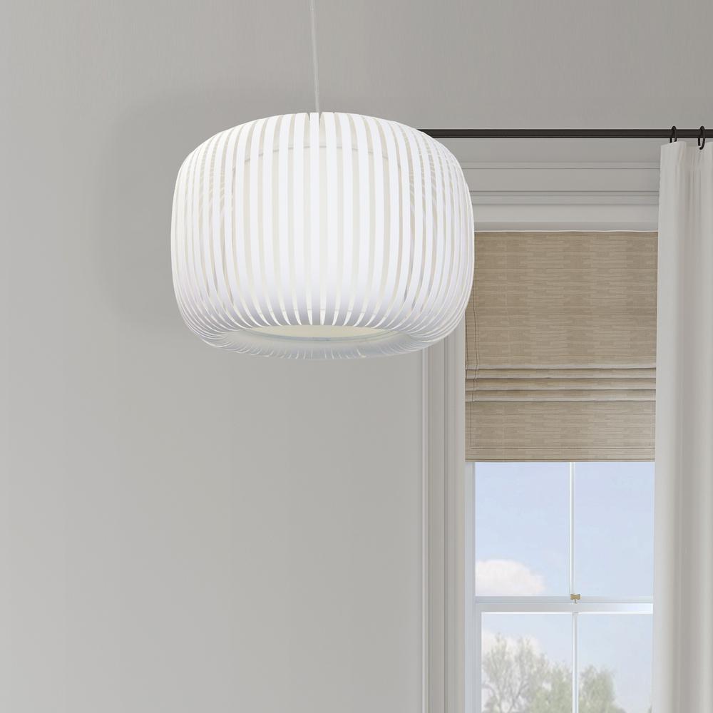 1LT Pendant Slit Shade Linda White White. Picture 2