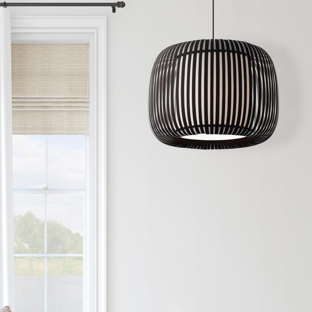 1LT Pendant Slit Shade JTone Black Black. Picture 2