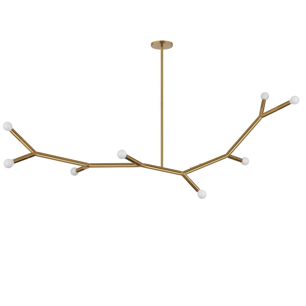 8LT Incandescent Horiz Pendant, AGB. Picture 1