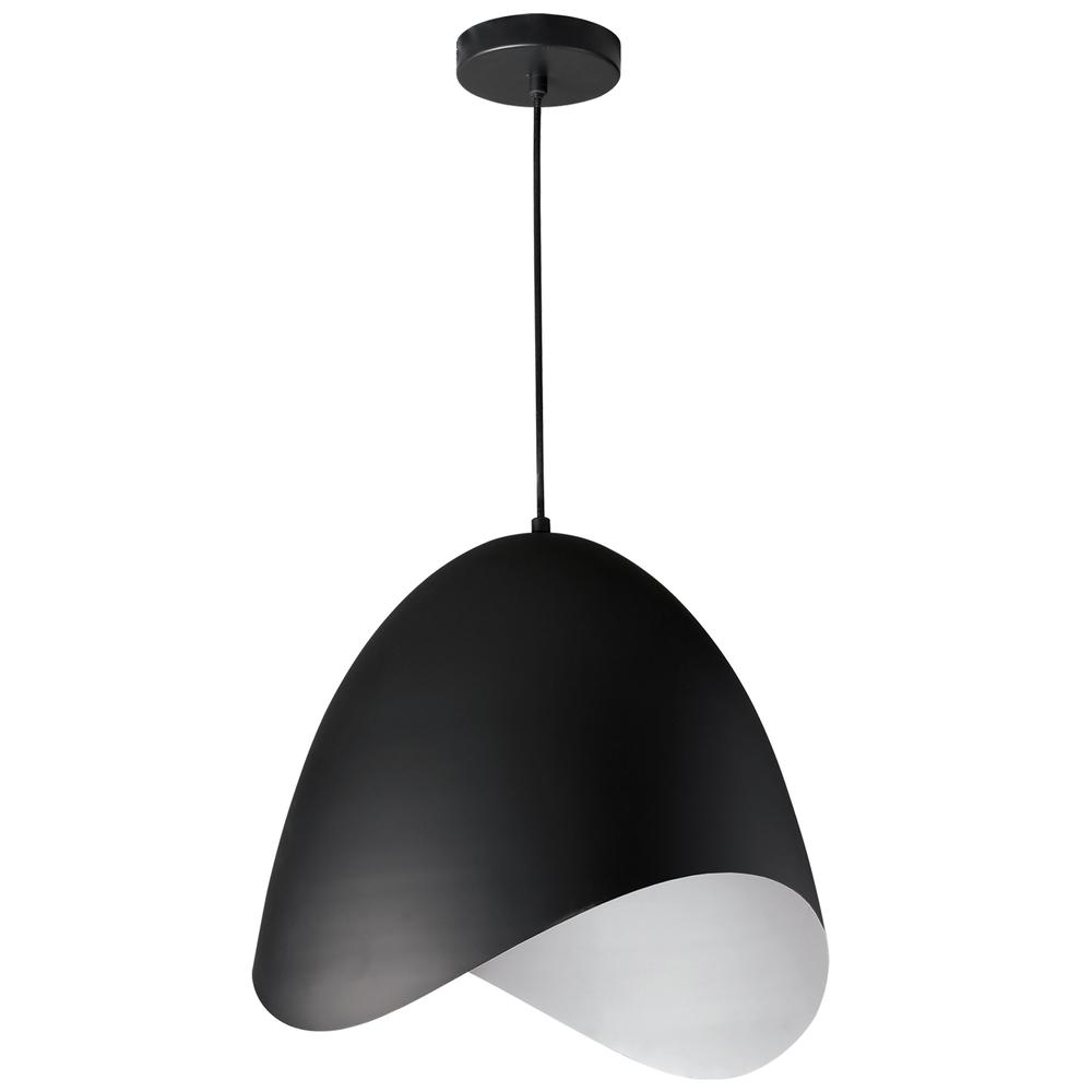 1LT Steel Pendant, Black Finish. Picture 1