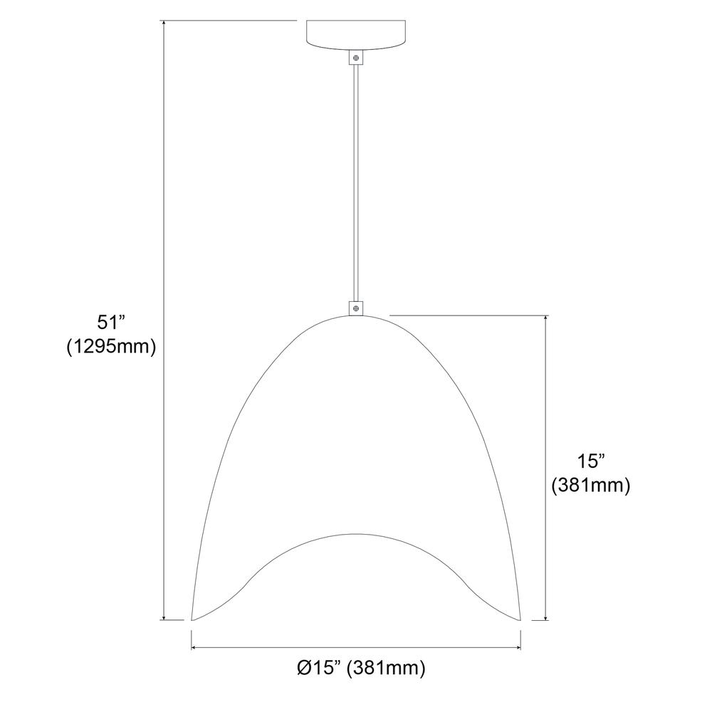 1LT Steel Pendant, Black Finish. Picture 3