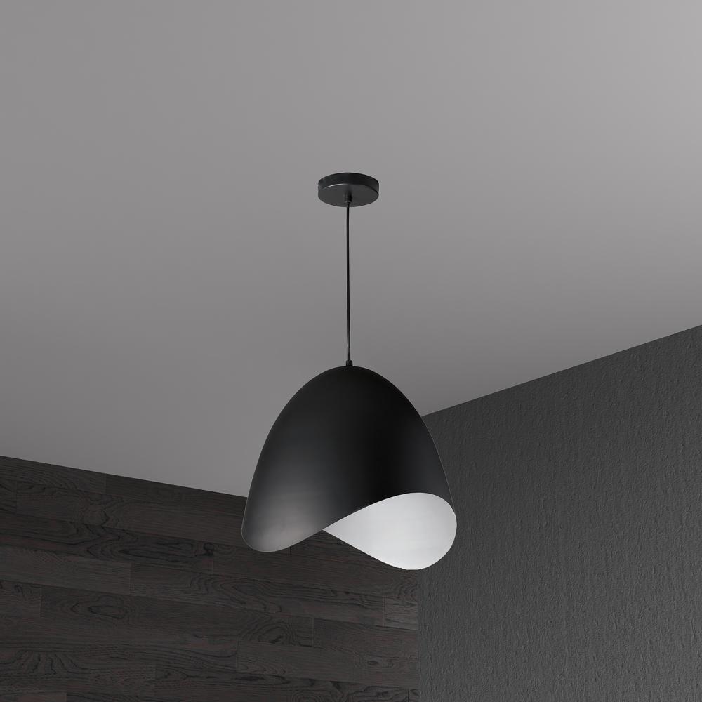 1LT Steel Pendant, Black Finish. Picture 2