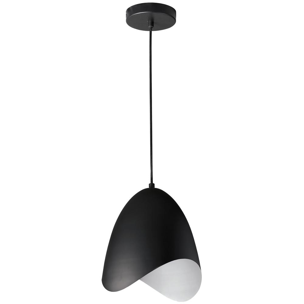 1LT Steel Pendant, Black Finish. Picture 1