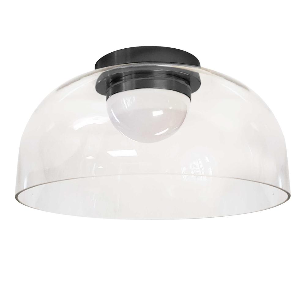 10W Flush Mount, MB, CLR Glass. Picture 1