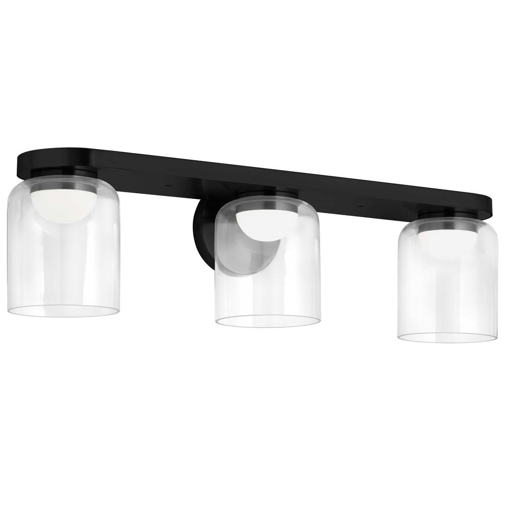 30W Vanity, MB, CLR Glass. Picture 1