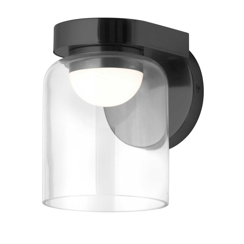 10W Wall Sconce, MB, CLR Glass. Picture 1