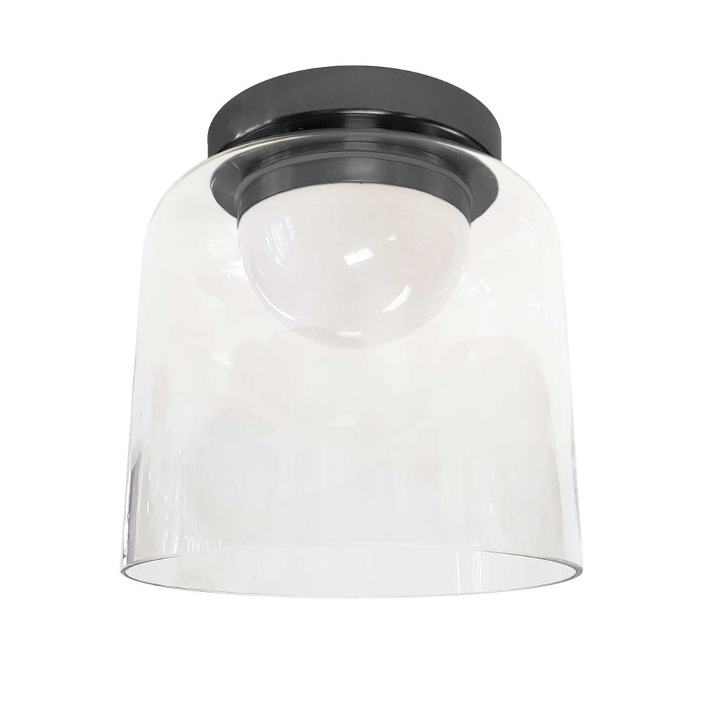 10W Flush Mount, MB, CLR Glass. Picture 1
