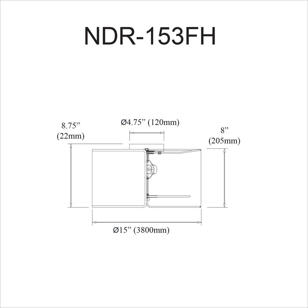 3LT Notched Drum Flush Mount GLD, WH Shade & Diff. Picture 2