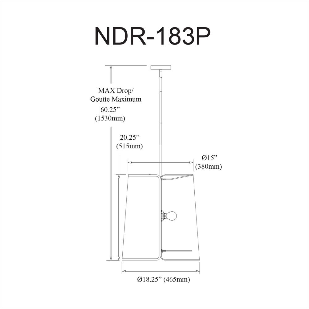 3LT Notched Pendant GLD, WH Shade & Diff. Picture 2