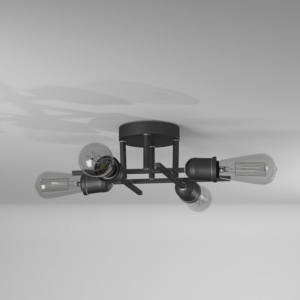 4LT Semi-Flush Mount, Espresso Finish. Picture 5
