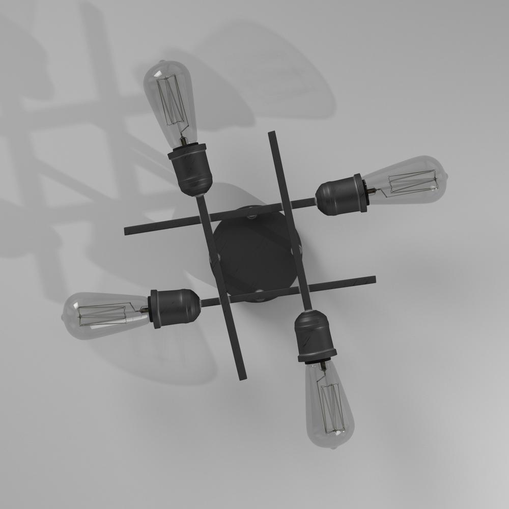 4LT Semi-Flush Mount, Espresso Finish. Picture 6
