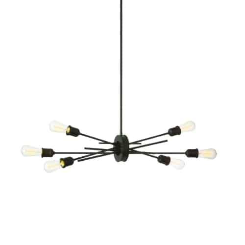6LT Horizontal Pendant, Espresso Finish. Picture 1