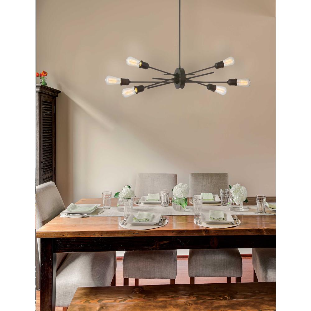 6LT Horizontal Pendant, Espresso Finish. Picture 2