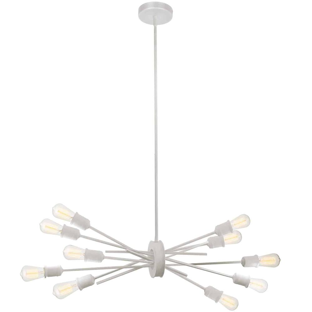 10LT Incandescent Horizontal Pendant Matte White. Picture 1