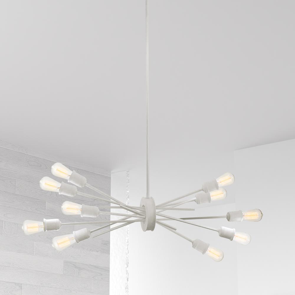 10LT Incandescent Horizontal Pendant Matte White. Picture 2