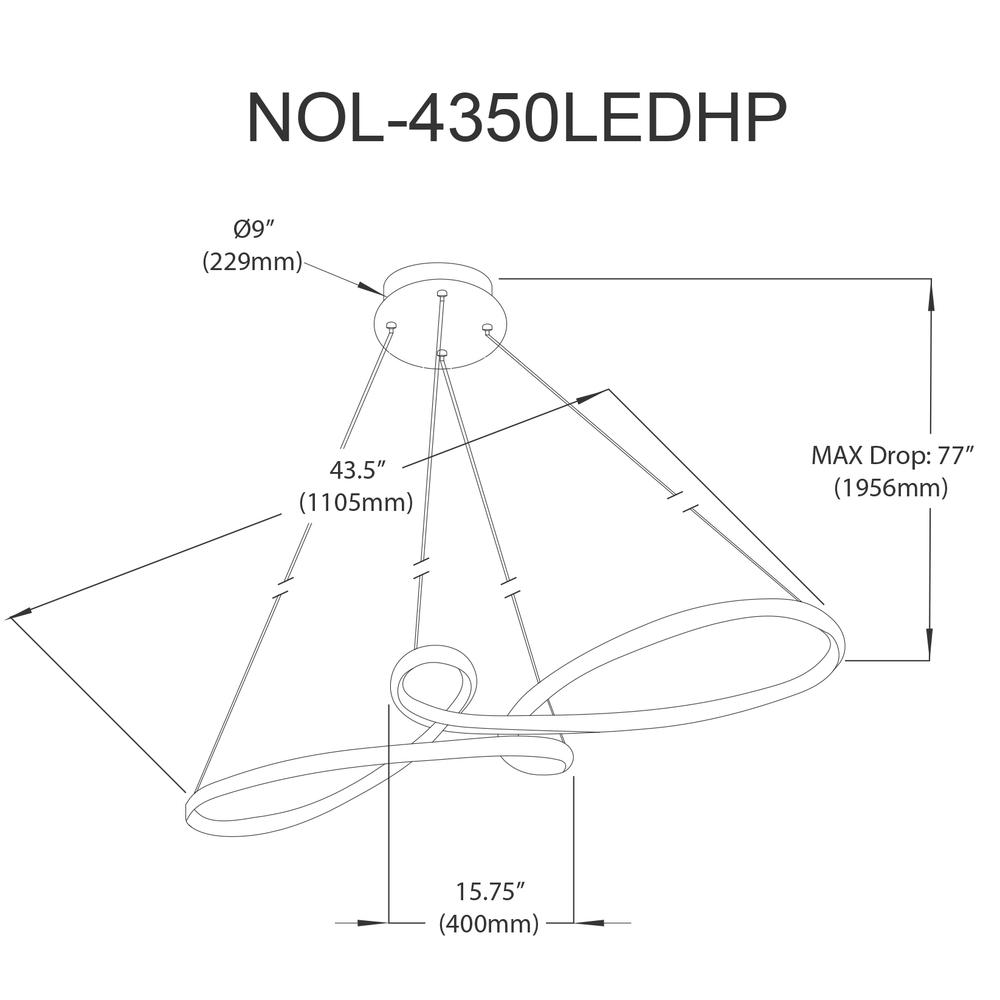 50W Horizontal Pendant, MB,WH Silicone Diff. Picture 3