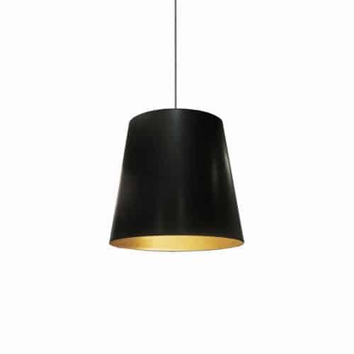 1LT Oversized Drum Pendant,Medium - Blk/Gld. Picture 1
