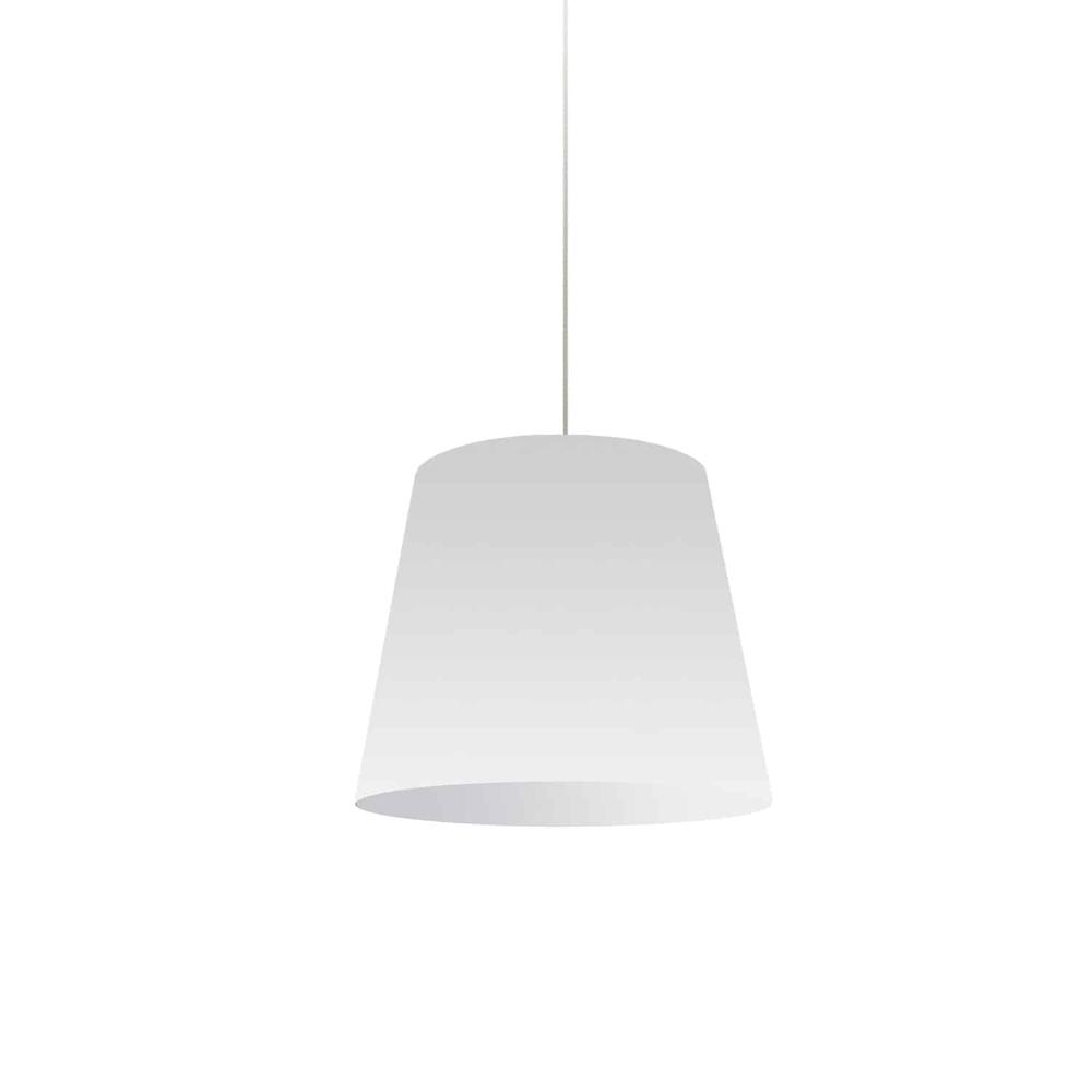 1LT Oversized Drum Pendant Small Wht Shade. Picture 1