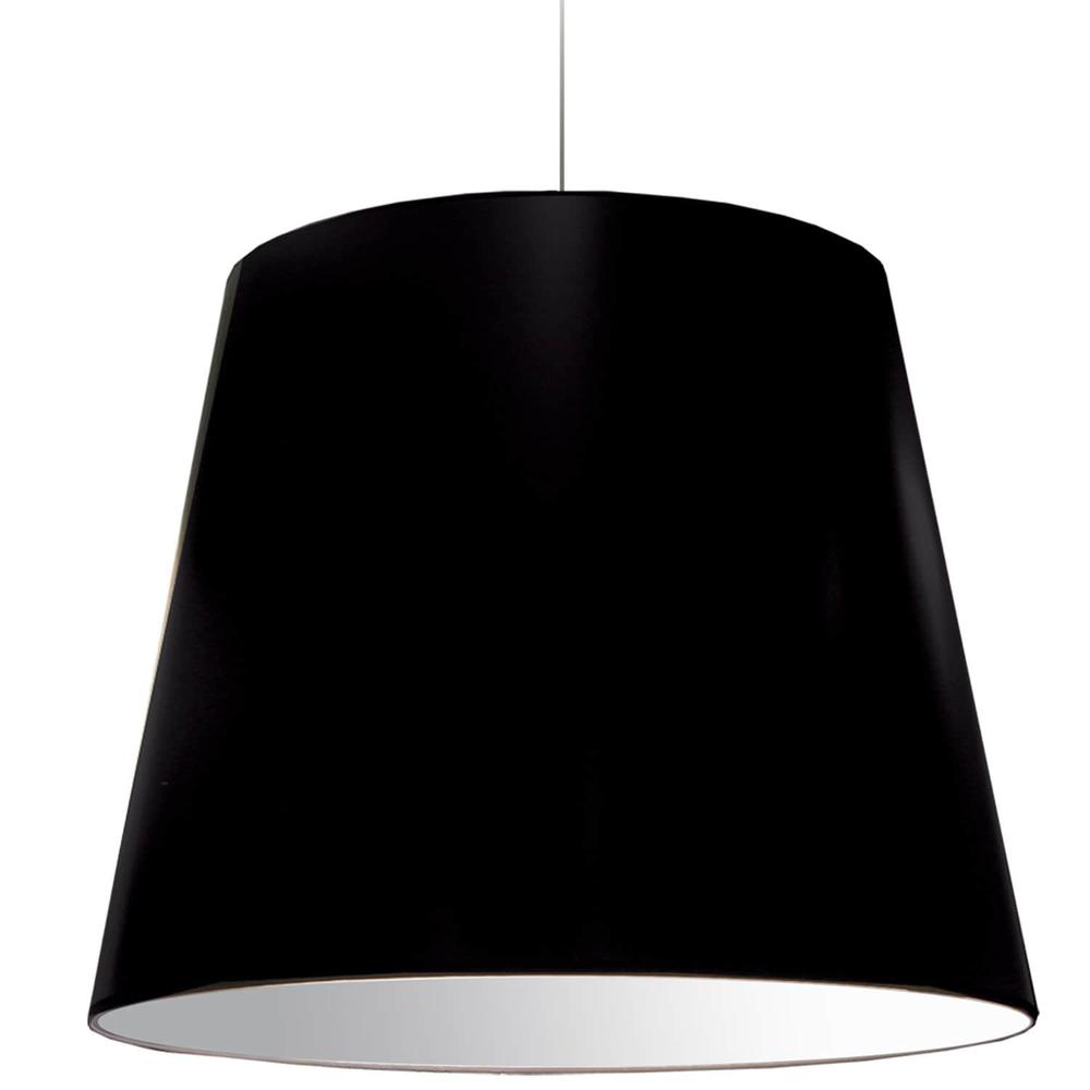 1LT Oversized Drum Pendant X- Large- Black Shade. Picture 1