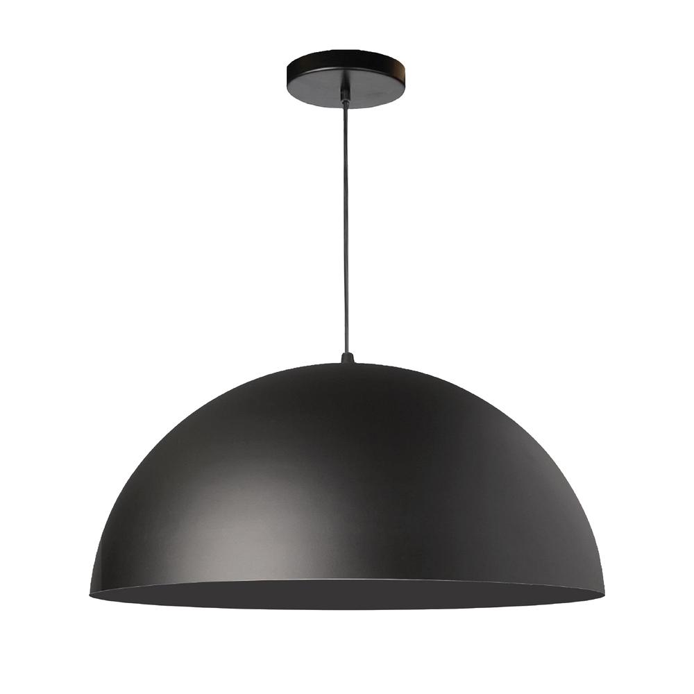 1LT Incandescent 16" Pendant,  Matte Black. Picture 1