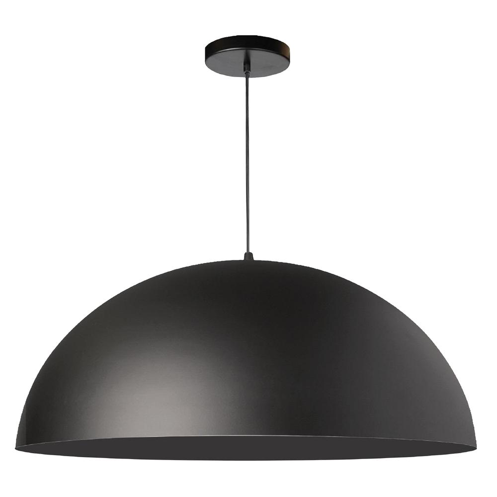 1LT Incandescent 20" Pendant,  Matte Black. Picture 1