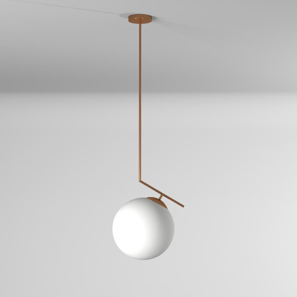 1LT Incandescent Pendant, Plated Gold Finish. Picture 5