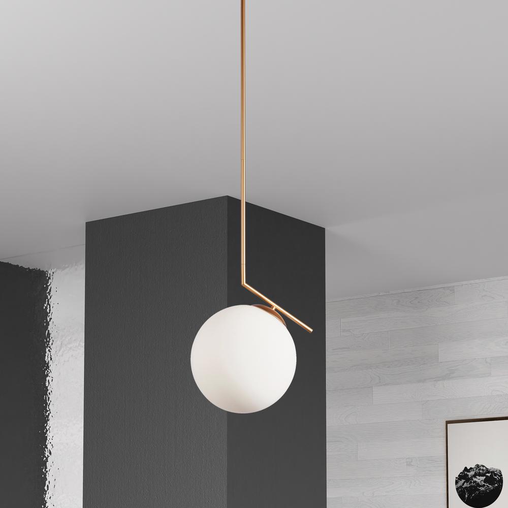 1LT Incandescent Pendant, Plated Gold Finish. Picture 2