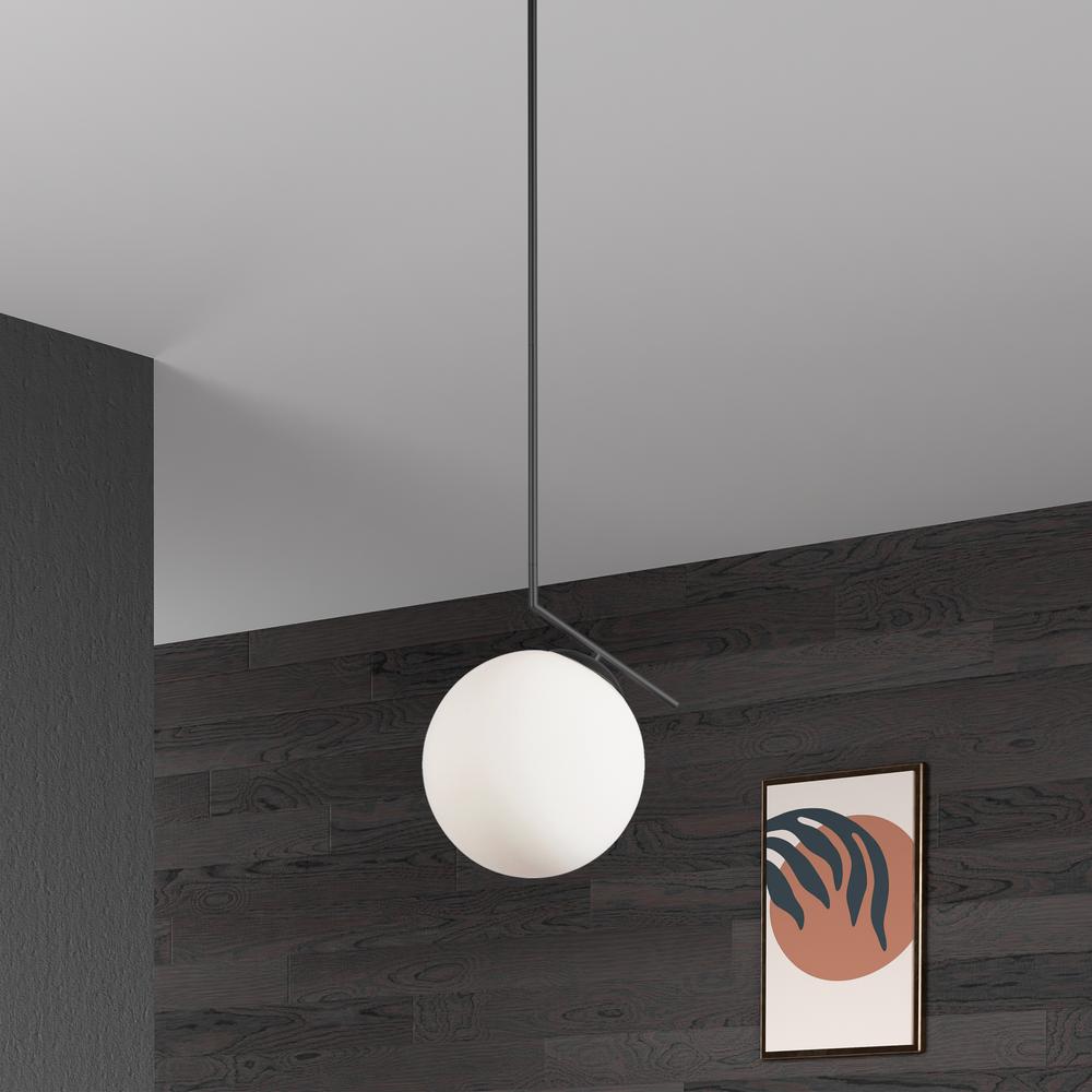 1LT Pendant, MB finish, Opal Glass. Picture 2