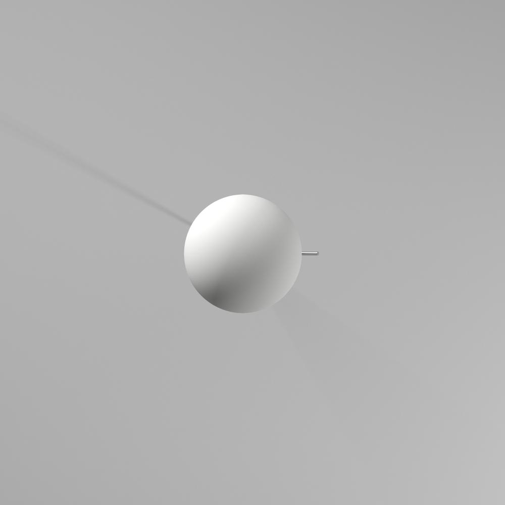 1LT Incand White Glass Pendant, PC Finish. Picture 6