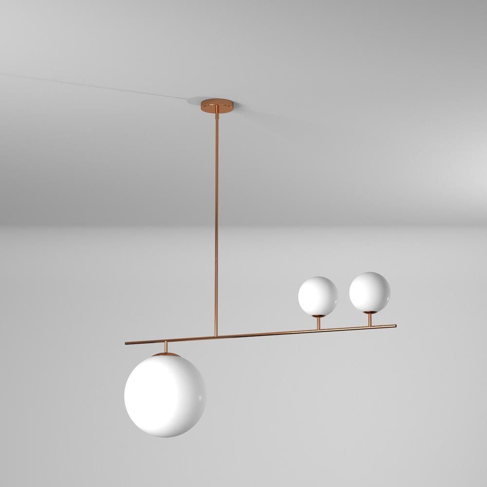 3LT Incandescent Pendant, Plated Gold Finish. Picture 5